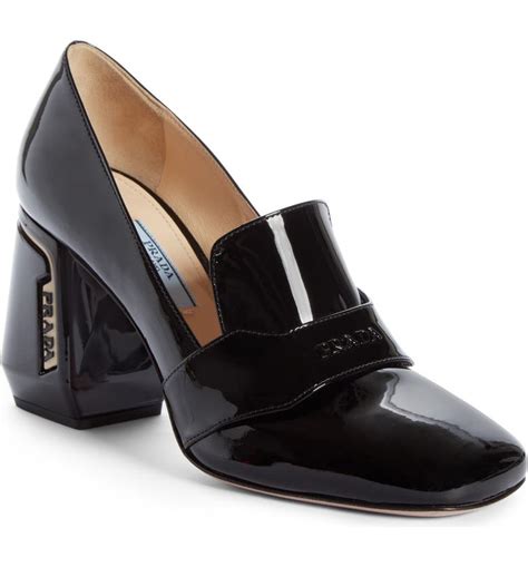 prada loafer pumps|prada heeled loafer.